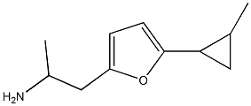 1-[5-(2-methylcyclopropyl)furan-2-yl]propan-2-amine Struktur