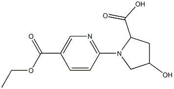 1-[5-(ethoxycarbonyl)pyridin-2-yl]-4-hydroxypyrrolidine-2-carboxylic acid Structure