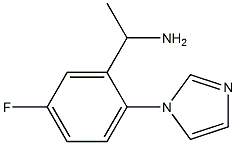 1-[5-fluoro-2-(1H-imidazol-1-yl)phenyl]ethan-1-amine 结构式