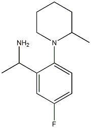 1-[5-fluoro-2-(2-methylpiperidin-1-yl)phenyl]ethan-1-amine 结构式