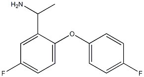 1-[5-fluoro-2-(4-fluorophenoxy)phenyl]ethan-1-amine Structure