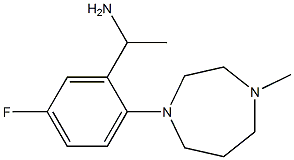 1-[5-fluoro-2-(4-methyl-1,4-diazepan-1-yl)phenyl]ethan-1-amine Structure