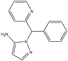 1-[phenyl(pyridin-2-yl)methyl]-1H-pyrazol-5-amine,,结构式