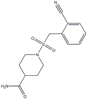 1-{[(2-cyanophenyl)methane]sulfonyl}piperidine-4-carboxamide|