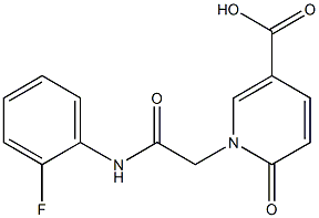 1-{[(2-fluorophenyl)carbamoyl]methyl}-6-oxo-1,6-dihydropyridine-3-carboxylic acid Structure