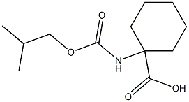 1-{[(2-methylpropoxy)carbonyl]amino}cyclohexane-1-carboxylic acid Struktur