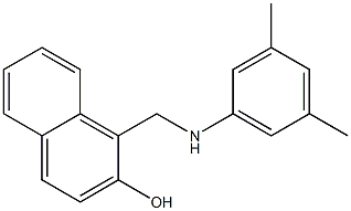 1-{[(3,5-dimethylphenyl)amino]methyl}naphthalen-2-ol,,结构式
