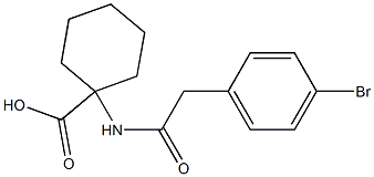 1-{[(4-bromophenyl)acetyl]amino}cyclohexanecarboxylic acid Structure