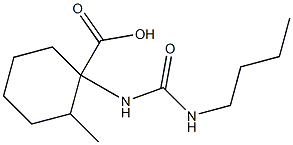 1-{[(butylamino)carbonyl]amino}-2-methylcyclohexanecarboxylic acid Struktur