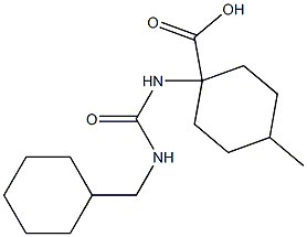 1-{[(cyclohexylmethyl)carbamoyl]amino}-4-methylcyclohexane-1-carboxylic acid,,结构式