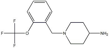 1-{[2-(trifluoromethoxy)phenyl]methyl}piperidin-4-amine 结构式