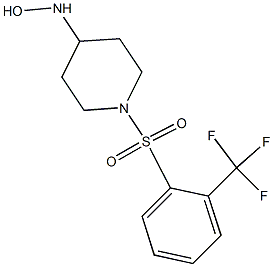 1-{[2-(trifluoromethyl)benzene]sulfonyl}piperidine-4-hydroxylamine,,结构式