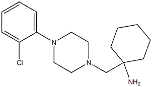 1-{[4-(2-chlorophenyl)piperazin-1-yl]methyl}cyclohexan-1-amine,,结构式