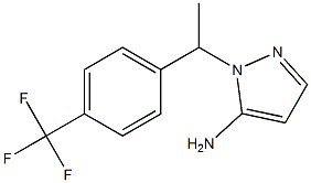 1-{1-[4-(trifluoromethyl)phenyl]ethyl}-1H-pyrazol-5-amine Struktur
