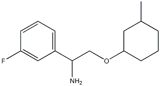 1-{1-amino-2-[(3-methylcyclohexyl)oxy]ethyl}-3-fluorobenzene Struktur