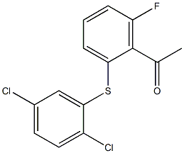 1-{2-[(2,5-dichlorophenyl)sulfanyl]-6-fluorophenyl}ethan-1-one Struktur