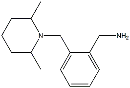 1-{2-[(2,6-dimethylpiperidin-1-yl)methyl]phenyl}methanamine 化学構造式