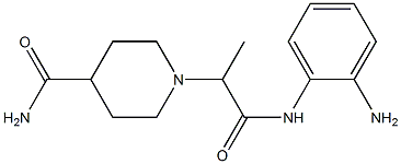 1-{2-[(2-aminophenyl)amino]-1-methyl-2-oxoethyl}piperidine-4-carboxamide Structure