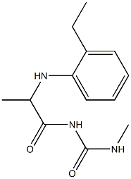 1-{2-[(2-ethylphenyl)amino]propanoyl}-3-methylurea,,结构式