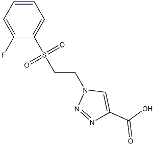 1-{2-[(2-fluorobenzene)sulfonyl]ethyl}-1H-1,2,3-triazole-4-carboxylic acid Struktur