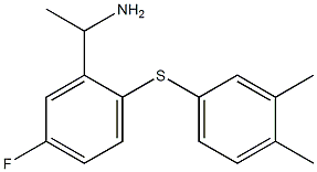 1-{2-[(3,4-dimethylphenyl)sulfanyl]-5-fluorophenyl}ethan-1-amine Structure