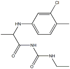 1-{2-[(3-chloro-4-methylphenyl)amino]propanoyl}-3-ethylurea Structure