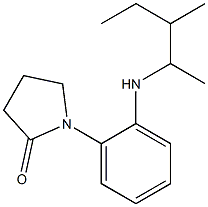 1-{2-[(3-methylpentan-2-yl)amino]phenyl}pyrrolidin-2-one,,结构式