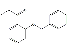 1-{2-[(3-methylphenyl)methoxy]phenyl}propan-1-one,,结构式