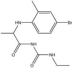 1-{2-[(4-bromo-2-methylphenyl)amino]propanoyl}-3-ethylurea Structure