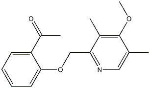 1-{2-[(4-methoxy-3,5-dimethylpyridin-2-yl)methoxy]phenyl}ethan-1-one Struktur