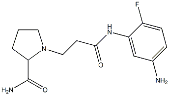 1-{2-[(5-amino-2-fluorophenyl)carbamoyl]ethyl}pyrrolidine-2-carboxamide|