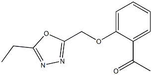 1-{2-[(5-ethyl-1,3,4-oxadiazol-2-yl)methoxy]phenyl}ethan-1-one 化学構造式
