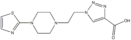 1-{2-[4-(1,3-thiazol-2-yl)piperazin-1-yl]ethyl}-1H-1,2,3-triazole-4-carboxylic acid Structure