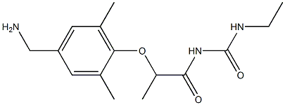 1-{2-[4-(aminomethyl)-2,6-dimethylphenoxy]propanoyl}-3-ethylurea Structure