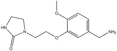 1-{2-[5-(aminomethyl)-2-methoxyphenoxy]ethyl}imidazolidin-2-one,,结构式