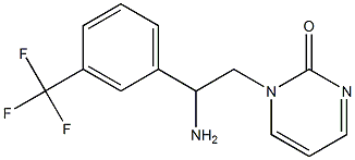 1-{2-amino-2-[3-(trifluoromethyl)phenyl]ethyl}pyrimidin-2(1H)-one Struktur