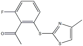 1-{2-fluoro-6-[(4-methyl-1,3-thiazol-2-yl)sulfanyl]phenyl}ethan-1-one,,结构式