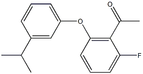 1-{2-fluoro-6-[3-(propan-2-yl)phenoxy]phenyl}ethan-1-one|