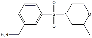 1-{3-[(2-methylmorpholin-4-yl)sulfonyl]phenyl}methanamine,,结构式