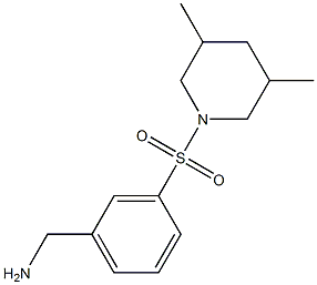 1-{3-[(3,5-dimethylpiperidin-1-yl)sulfonyl]phenyl}methanamine 结构式