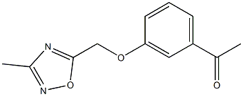 1-{3-[(3-methyl-1,2,4-oxadiazol-5-yl)methoxy]phenyl}ethan-1-one Struktur