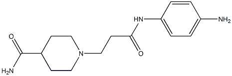 1-{3-[(4-aminophenyl)amino]-3-oxopropyl}piperidine-4-carboxamide Struktur