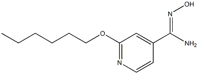 2-(hexyloxy)-N'-hydroxypyridine-4-carboximidamide,,结构式