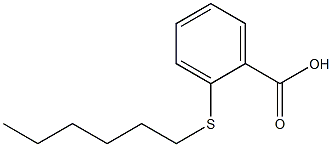 2-(hexylsulfanyl)benzoic acid 结构式