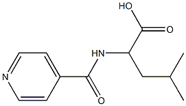 2-(isonicotinoylamino)-4-methylpentanoic acid 化学構造式