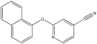 2-(naphthalen-1-yloxy)pyridine-4-carbonitrile,,结构式