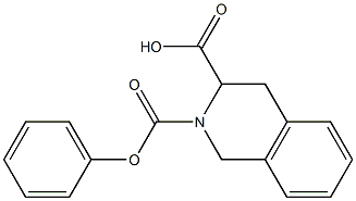 2-(phenoxycarbonyl)-1,2,3,4-tetrahydroisoquinoline-3-carboxylic acid Struktur