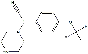 2-(piperazin-1-yl)-2-[4-(trifluoromethoxy)phenyl]acetonitrile Structure