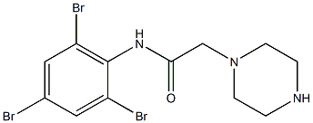 2-(piperazin-1-yl)-N-(2,4,6-tribromophenyl)acetamide Structure