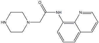 2-(piperazin-1-yl)-N-(quinolin-8-yl)acetamide 化学構造式